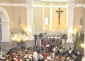 Banda sinfônica Campesina Friburguense se apresentou na Catedral São João Batista