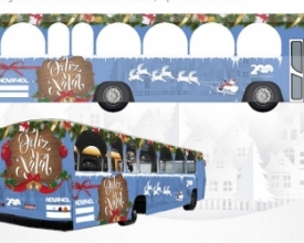 Ônibus de Natal da Nova Faol vai arrecadar alimentos