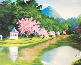 A beleza pintada em óleo sobre tela