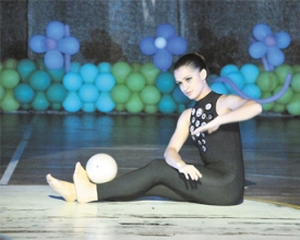 Suavidade e beleza  na ginástica rítmica