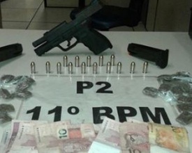 Homem é preso com pistola e drogas em Olaria