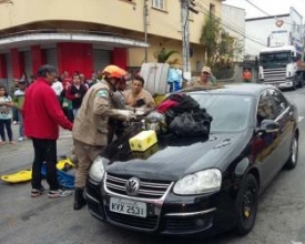 Motoboy tem o pé esmagado em acidente no Paissandu