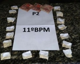 Jovem é preso com cocaína no Alto de Olaria