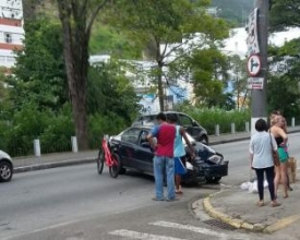 Jovem se fere após colisão na Avenida Comte Bittencourt