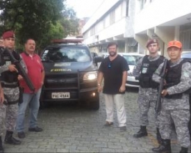 Força Nacional vistoria trajeto da Tocha Olímpica em Nova Friburgo