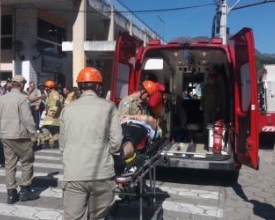 Motociclista é atropelado por viatura da Guarda Municipal no Centro