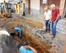 Rua em Olaria passa por interdição para obras em galeria