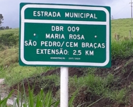 Estradas vicinais de Duas Barras ganham placas de sinalização