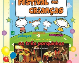 Festival das Crianças agita Teatro Laercio Ventura com atividades para alunos da rede municipal 