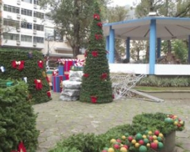 Começa a montagem da ornamentação natalina do projeto ‘Praça Encantada’ 