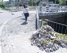 Prefeitura começa obras em calçadas do Centro às margens do Rio Bengalas