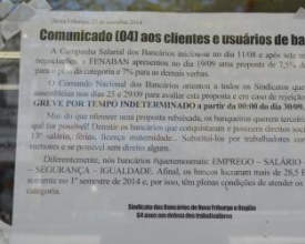 Sindicato dos Bancários confirma greve a partir de hoje