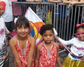 Escola mirim desfila pela primeira vez no carnaval de Friburgo