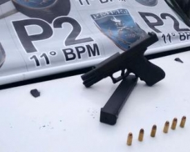 Homem é preso com pistola no Alto de Olaria