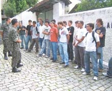 Começou a seleção de jovens aptos ao serviço militar